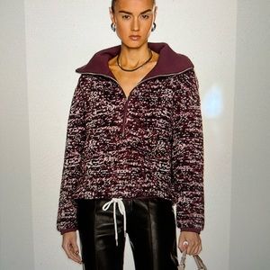 Varley- Bailey Wool blend 1/2 zip pullover